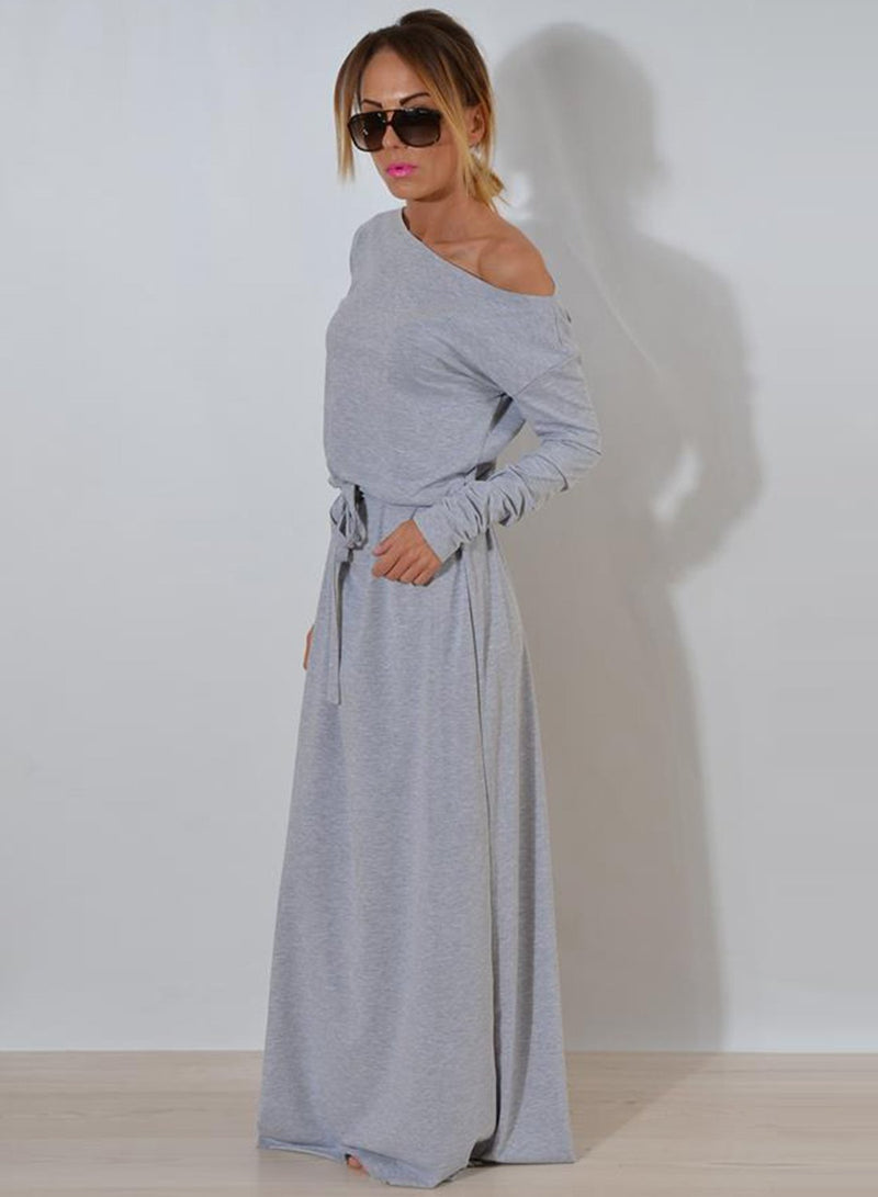 One Shoulder Maxi Dress