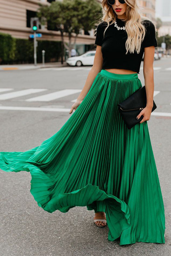 For Eternity Pleated Maxi Skirt