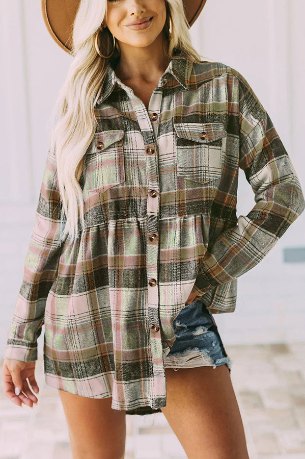 Ready or Not Plaid Babydoll Shirt