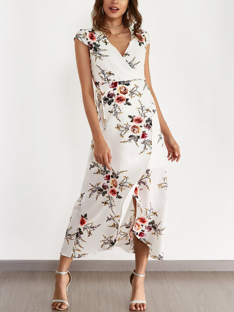 Maxi Robe à Imprimé Floral - CA Mode