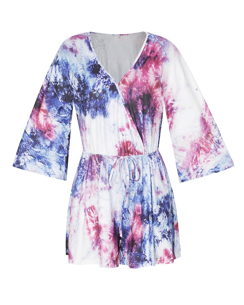 Mini-Robe Imprimée Florale Col en V