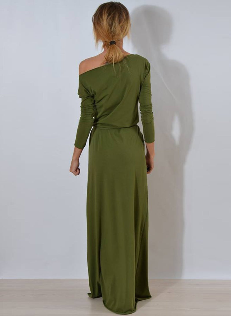 One Shoulder Maxi Dress