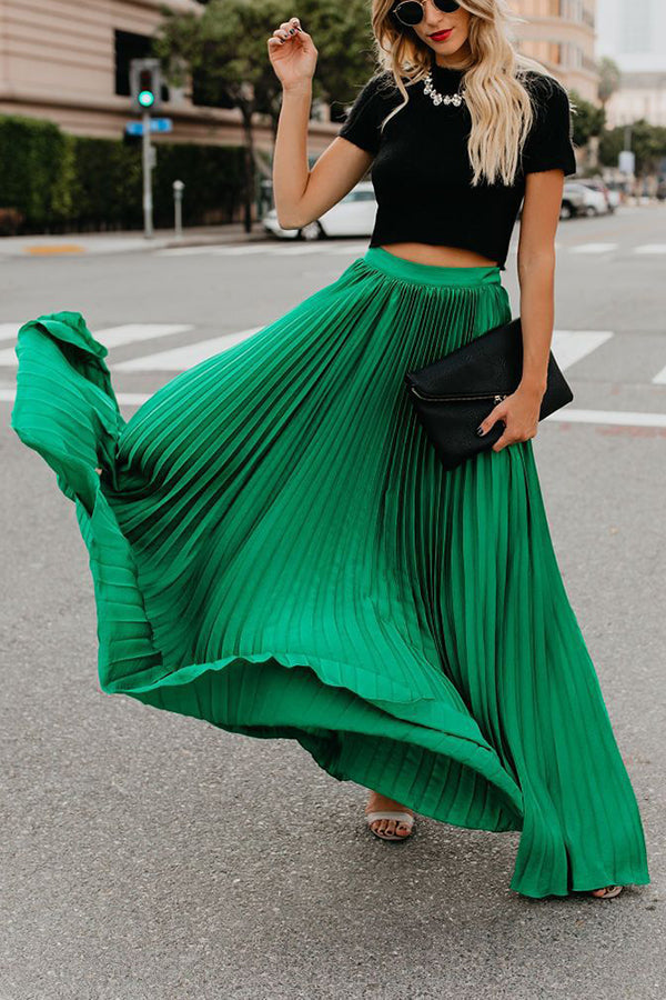 For Eternity Pleated Maxi Skirt