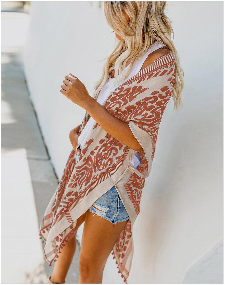 Mode Kimono Tassel Couverture Plage Cover up