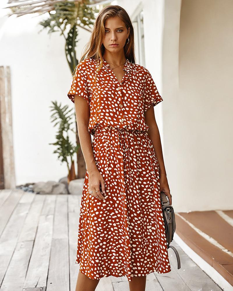 Robe Midi Floral Léopard