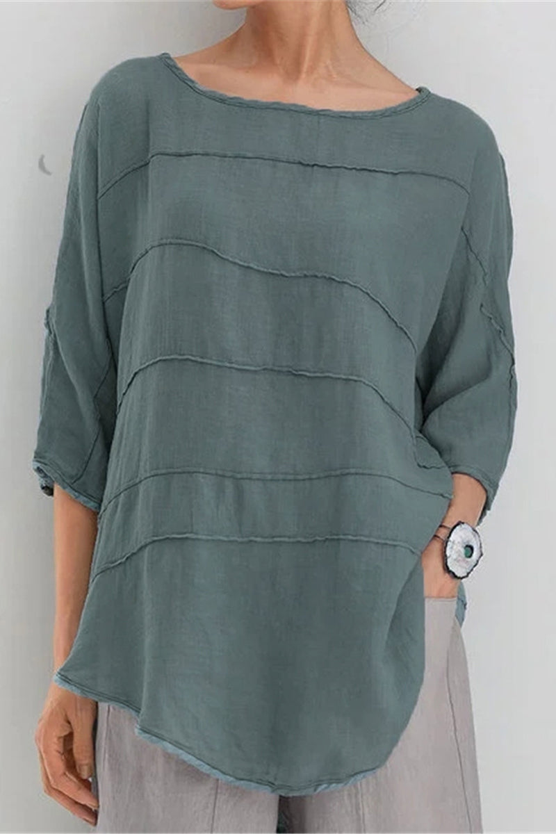 Casual Solid Solid Color O Neck Tops