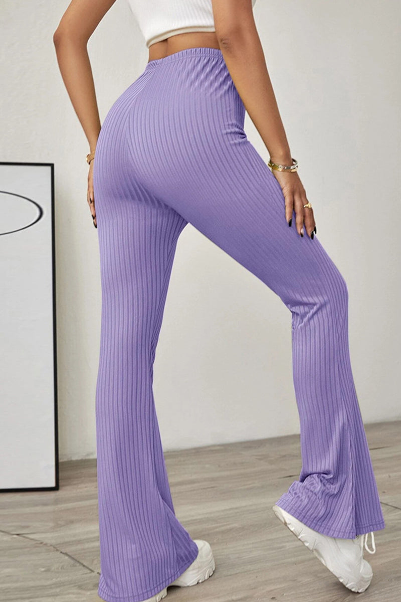 Casual Simplicity Solid Solid Color Skinny High Waist Speaker Solid Color Bottoms