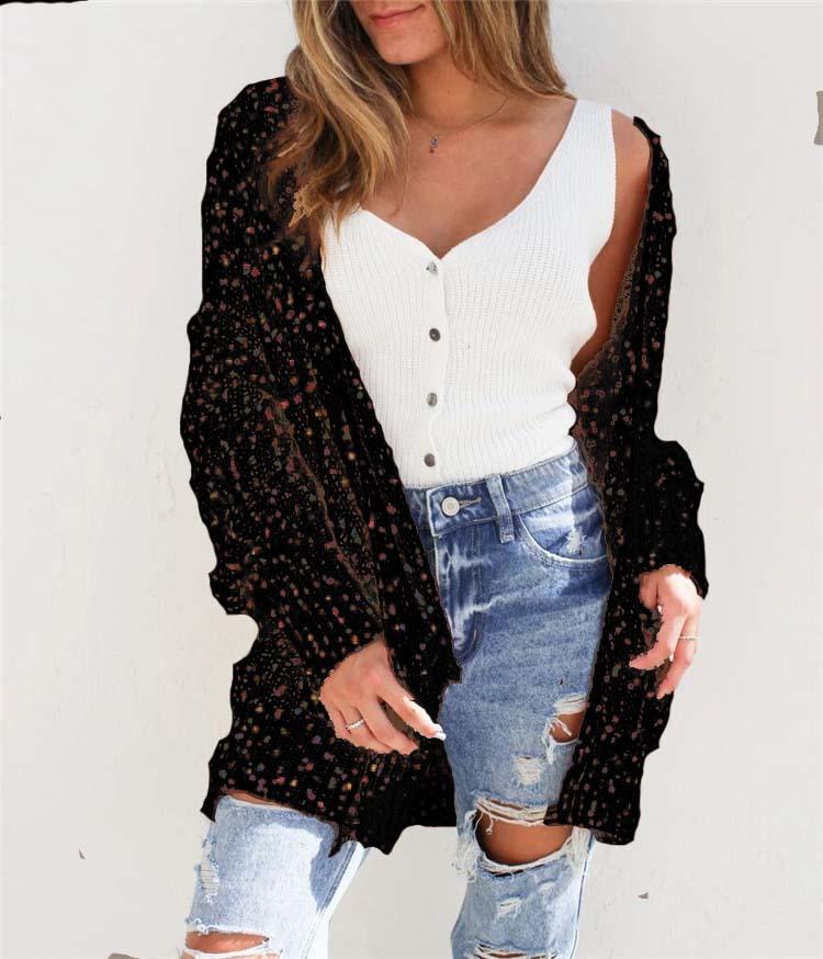 Pull Cardigan en Tricot Haut Ouvert