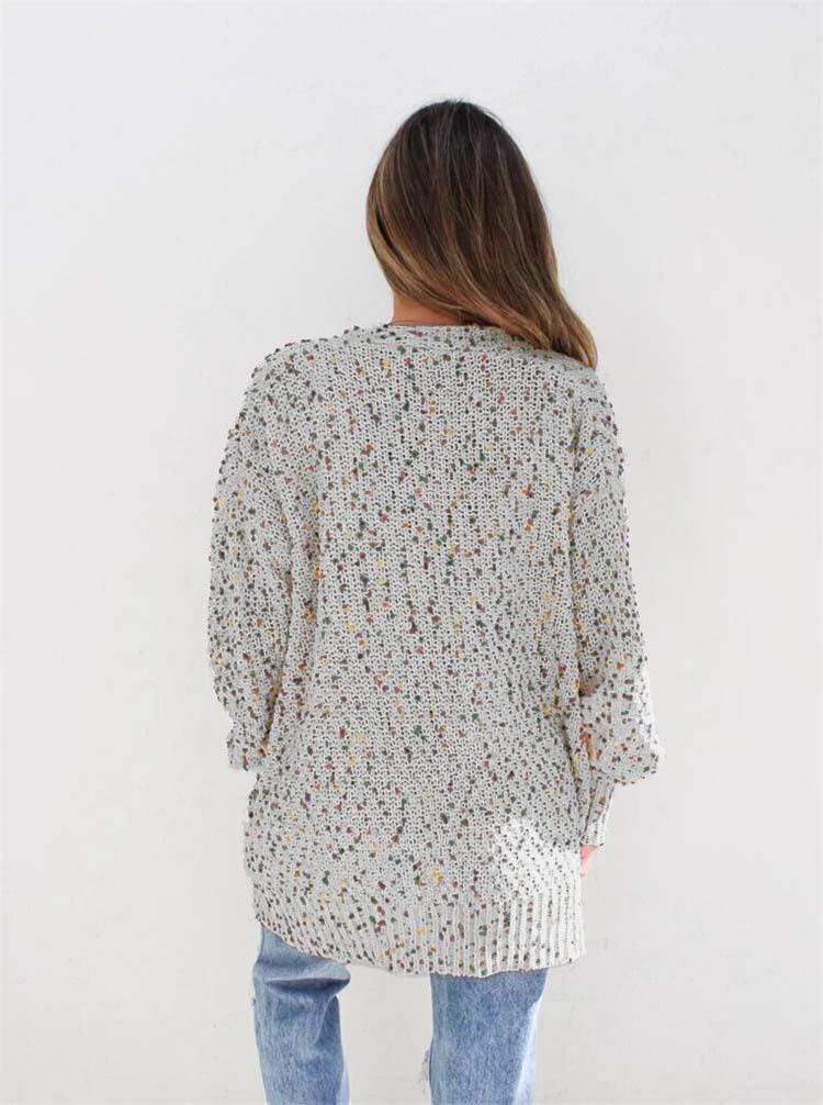 Pull Cardigan en Tricot Haut Ouvert