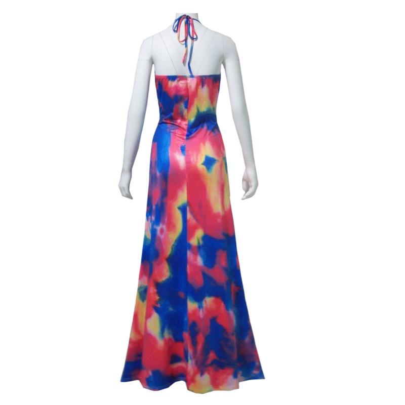 Robe Longue Bretelles Spaghetti Tie Dye