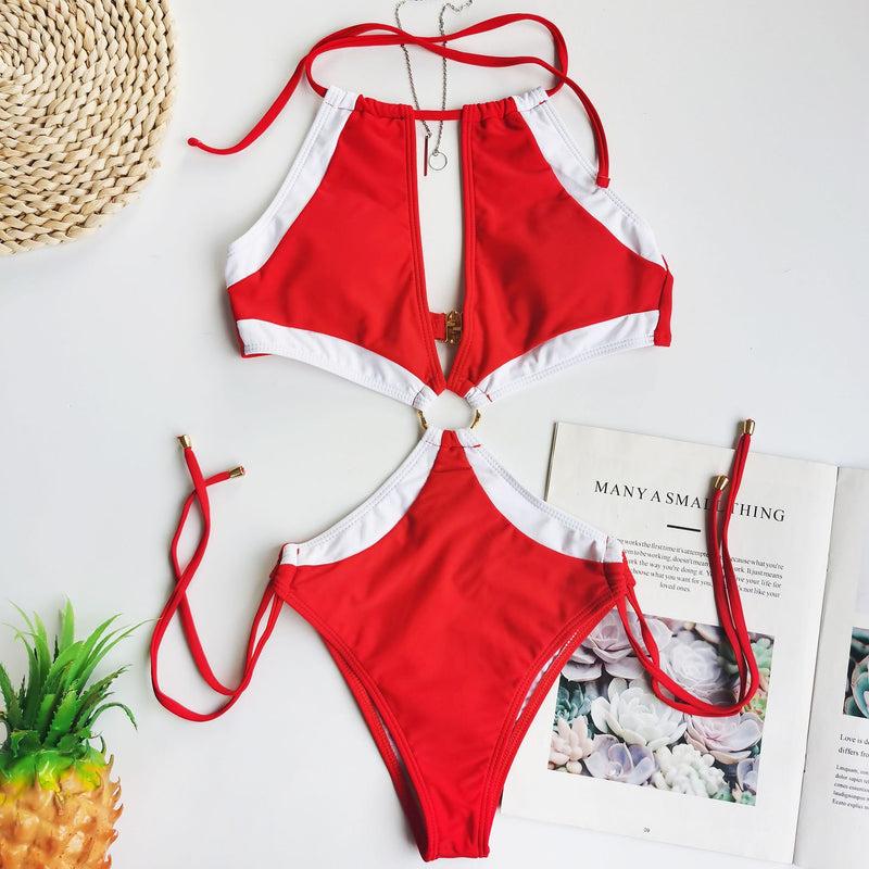 Spaghetti Sangle Évider Monokini