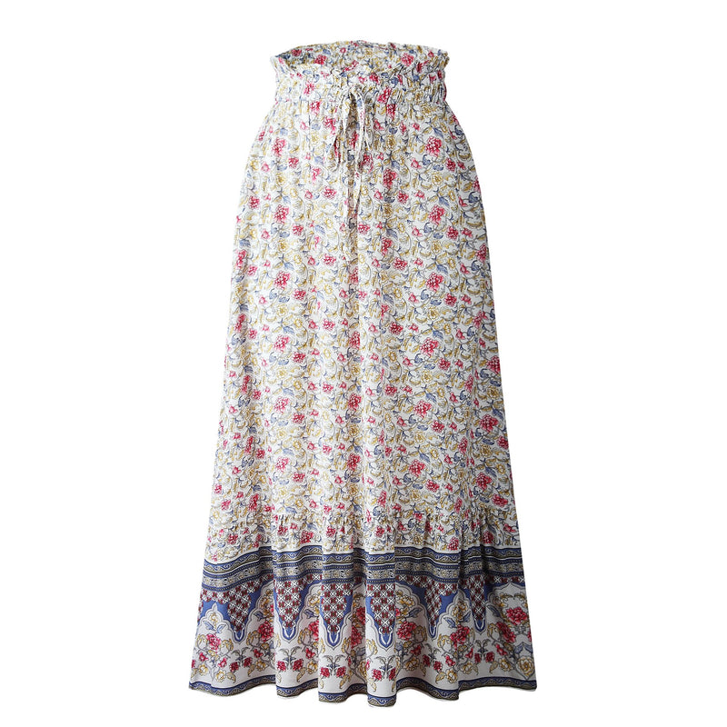 Jupe Longue Décontractée Floral Boho