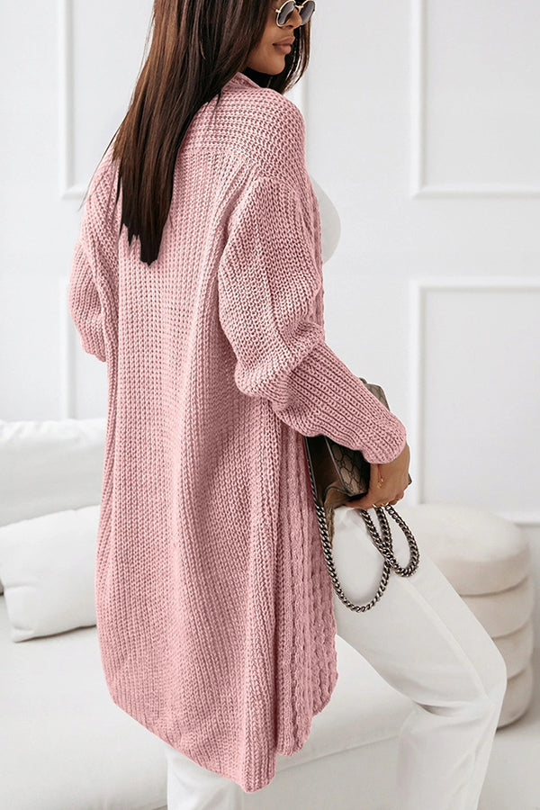 Tired of Waiting Cable Neck Knit Cardigans