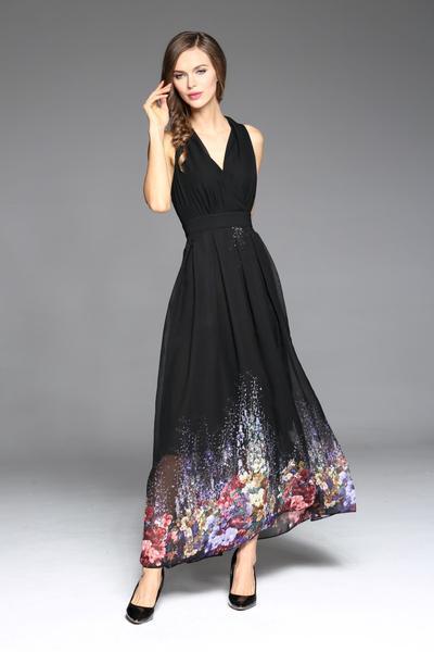 Robe Légère à Imprimé Floral Rouge