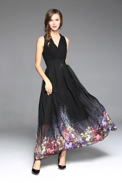 Robe Légère à Imprimé Floral Rouge