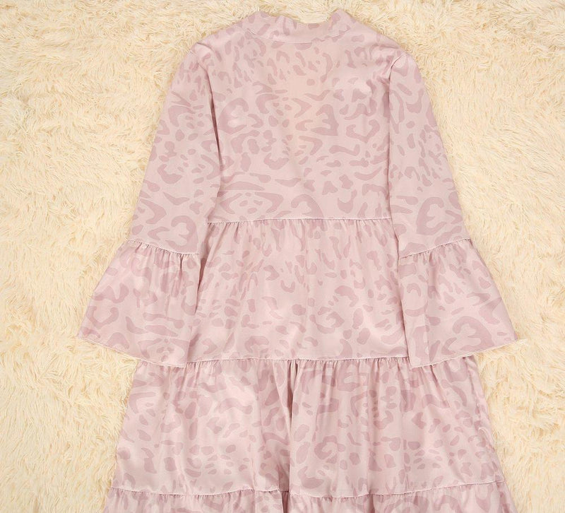 Robe Rose Imprimé Léopard Jungle Kitty