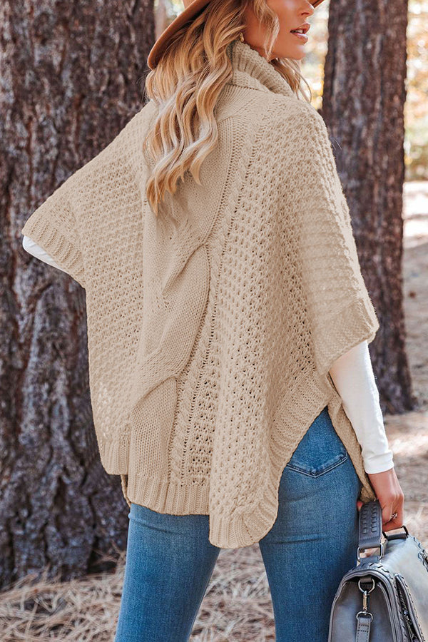 Novakiki Beside The Fire Cable Poncho Sweater