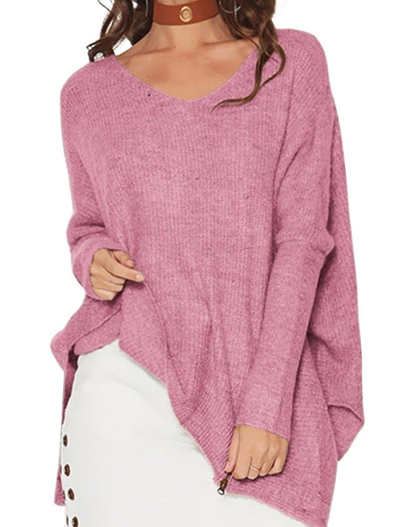 Pullover Ourlet Irréguilier Casual Loose