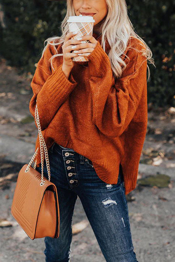 Plush Comfort Solid Color Turtleneck Sweater