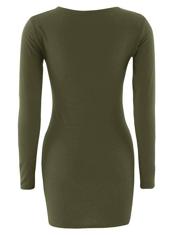 Round Neck Bodycon Mini Dress