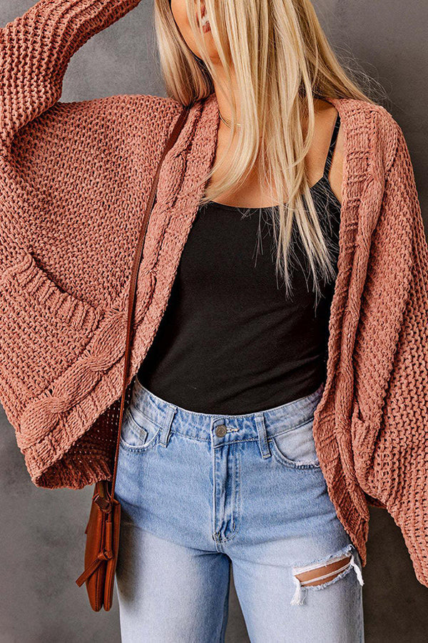 Full of Grace Pocketed Cable Knit Cardigan