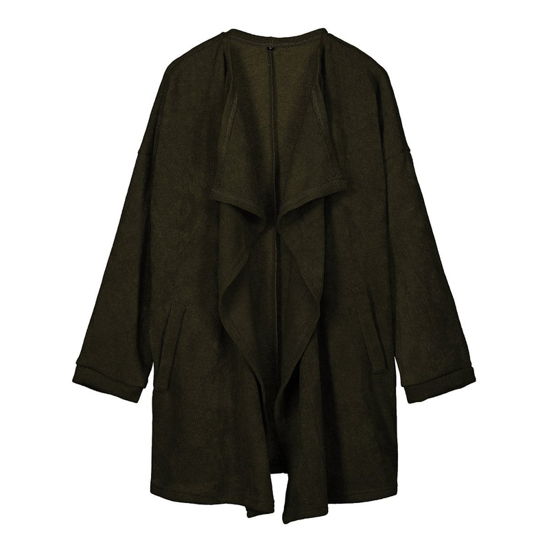 Manteau Irrégulier à Manches Longues avec Poches - CA Mode