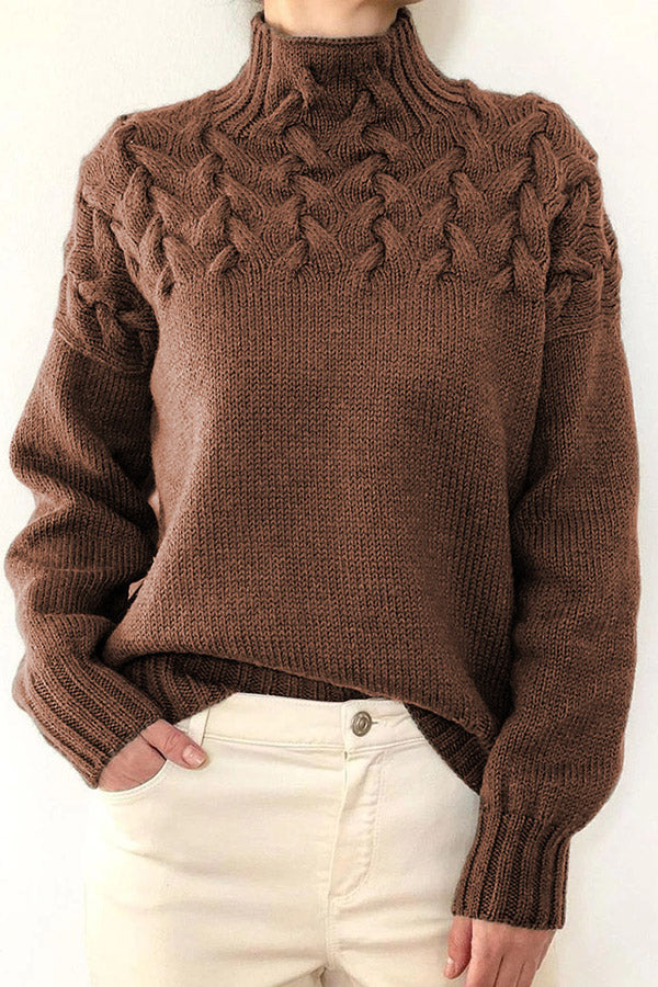 Once Upon A Winter Cable Pullover Sweater