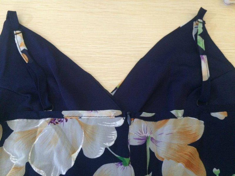 Mini Robe Sans Manches Imprimée Florale Dos Nu