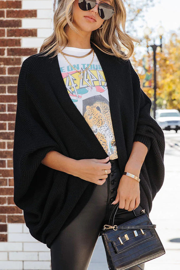 City Girl Knit Dolman Sleeve Cardigan