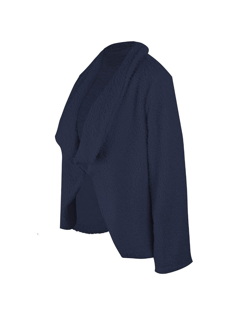 Manteau Ouvert Cardigan Courte à Col en V