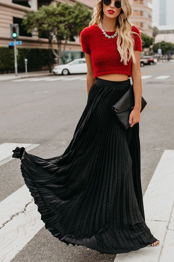 For Eternity Pleated Maxi Skirt