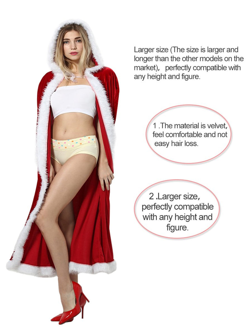 Joyeux Noël Mme Santa Claus Noël Costume Cape - CA Mode