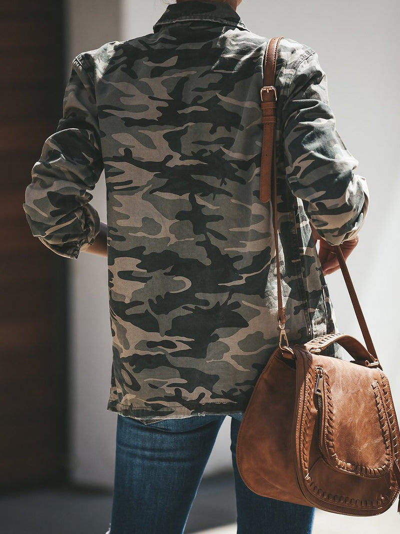 Write Home Pocketed Camo Jacket - CA Mode