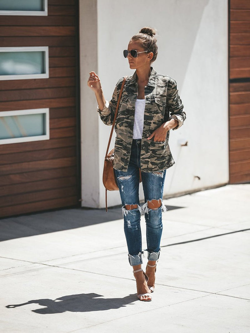 Write Home Pocketed Camo Jacket - CA Mode