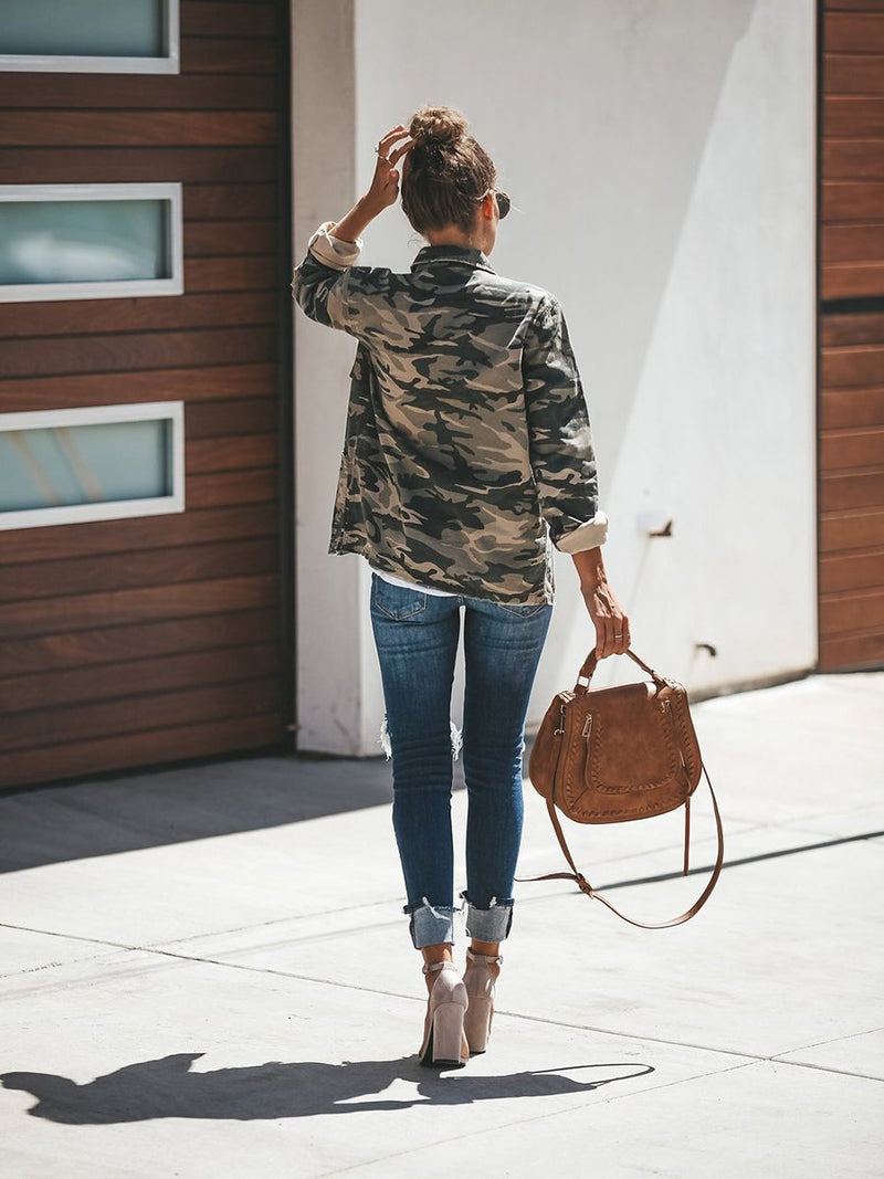 Write Home Pocketed Camo Jacket - CA Mode