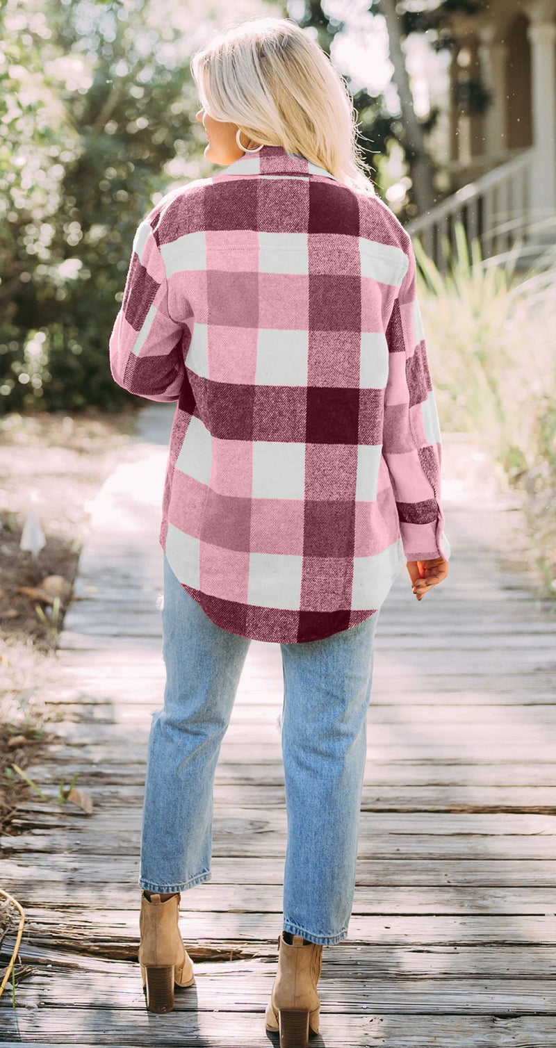 Chemise Haut à Carreaux Boutonné