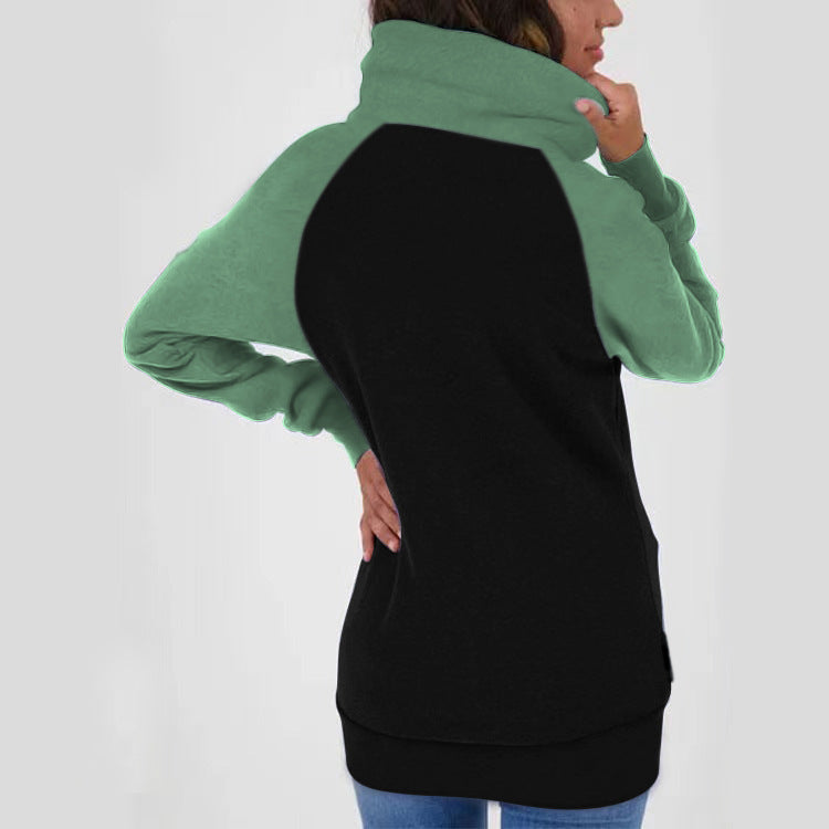 Drawstring Zip Up Long Sleeve Pocketed Sweater