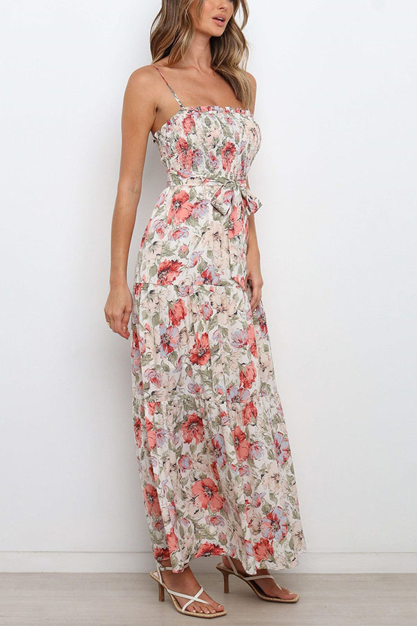 Love In The Air Tiered Floral Maxi Dress