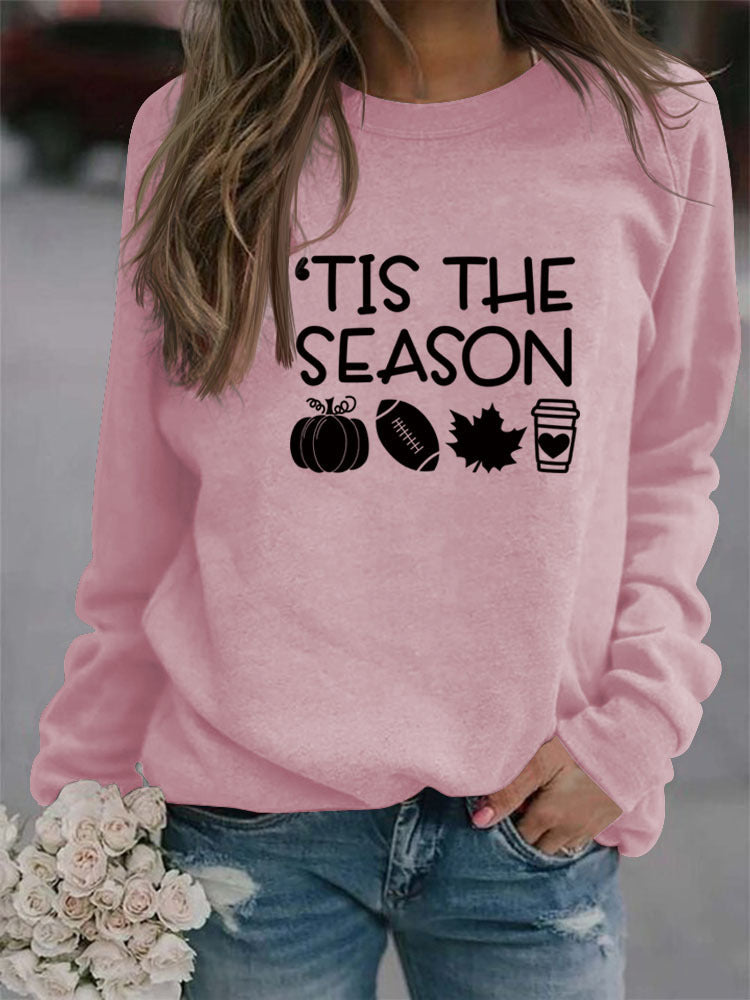 Fashion Long Sleeve O-Neck Printed Top Sweatshirt