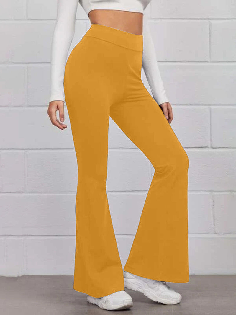 Women's Pants High Waist Slim Slightly Flared Casual Pants