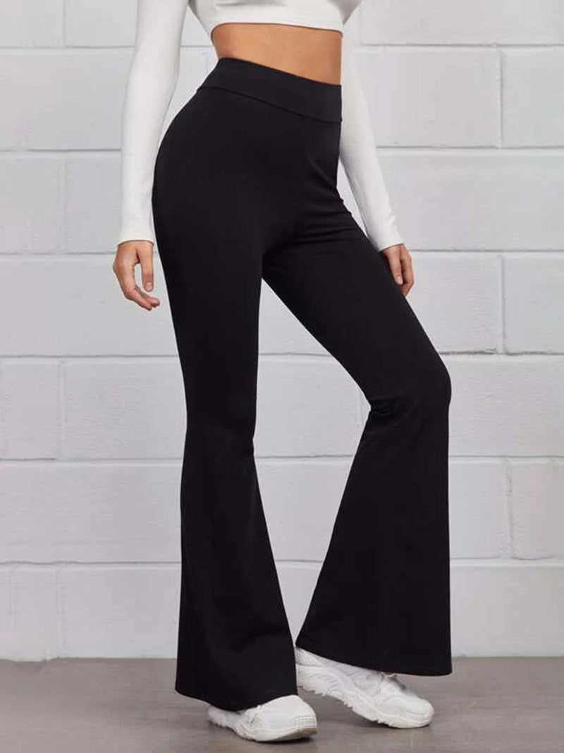 Women's Pants High Waist Slim Slightly Flared Casual Pants