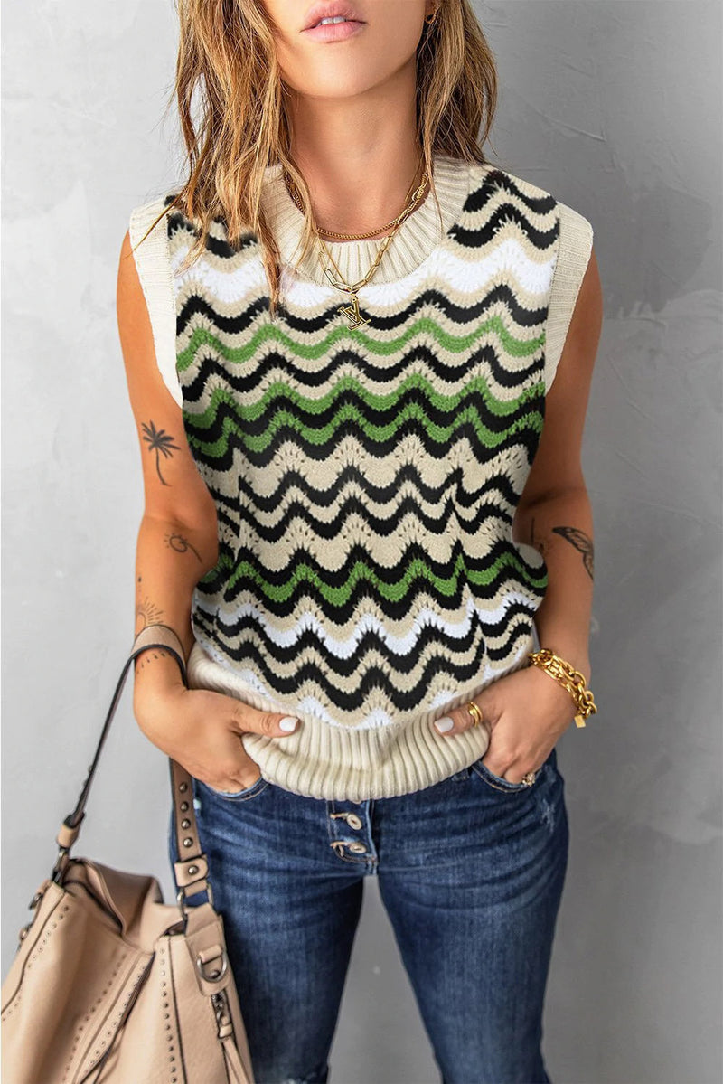 Knit Rainbow Tank Sweater