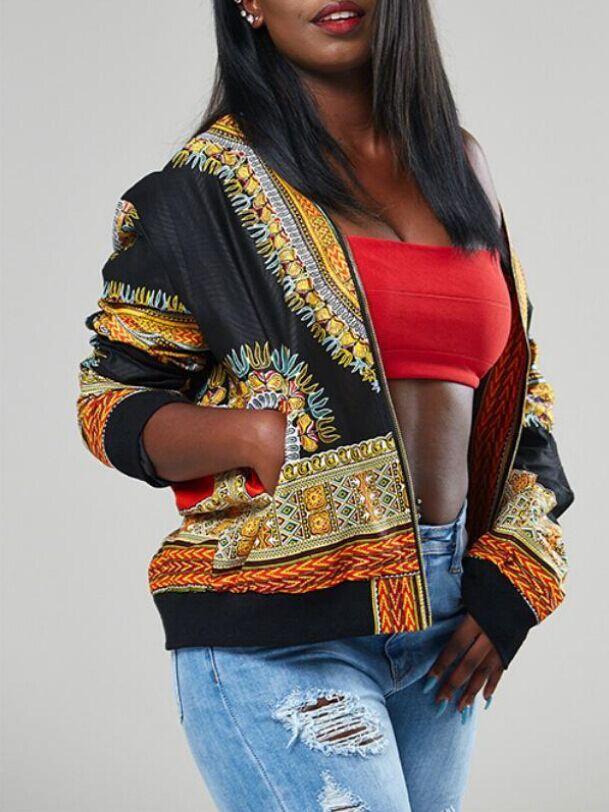 Dashiki Veste à Manches Longues Colorée - CA Mode