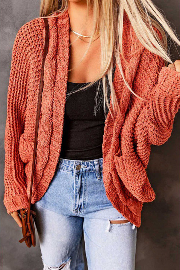 Full of Grace Pocketed Cable Knit Cardigan