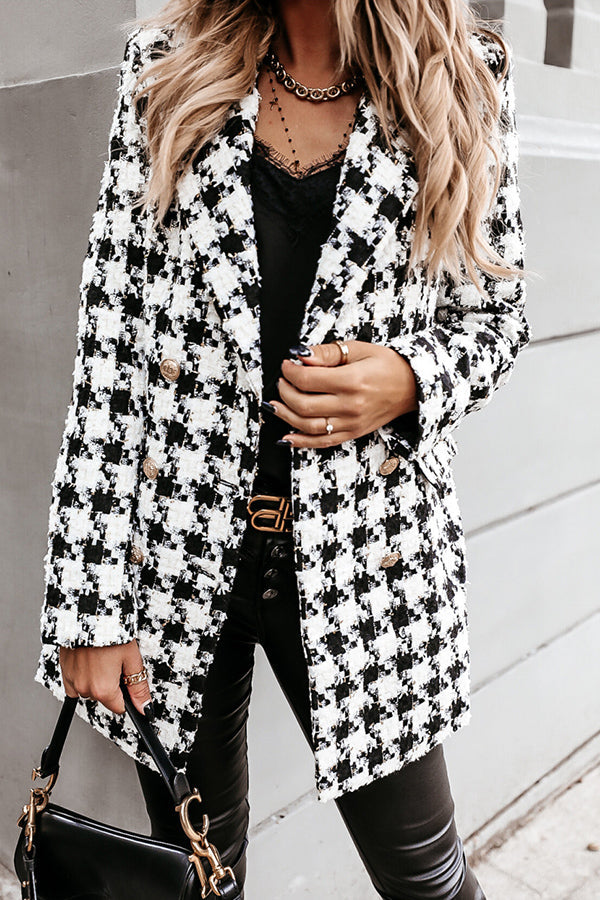 Making Statements Plaid Tweed Blazer