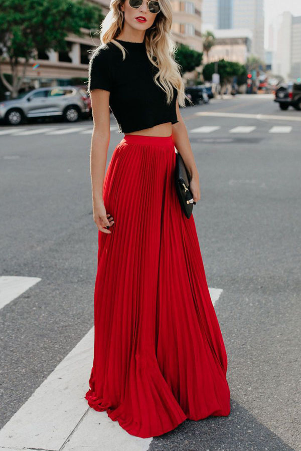 For Eternity Pleated Maxi Skirt