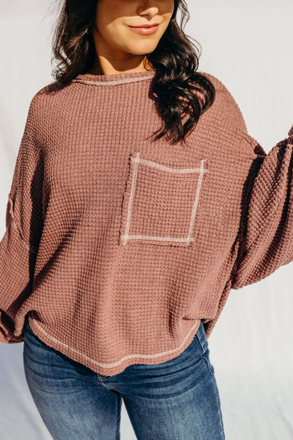 Finally Friday Waffle Knit Top