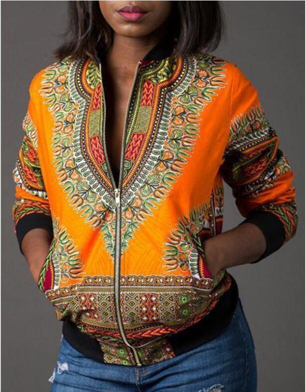 Dashiki Veste à Manches Longues Colorée - CA Mode