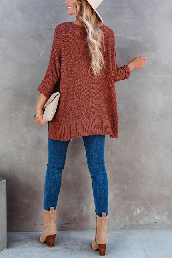 Novakiki All Day Everyday Cozy Relaxed Knit Sweater