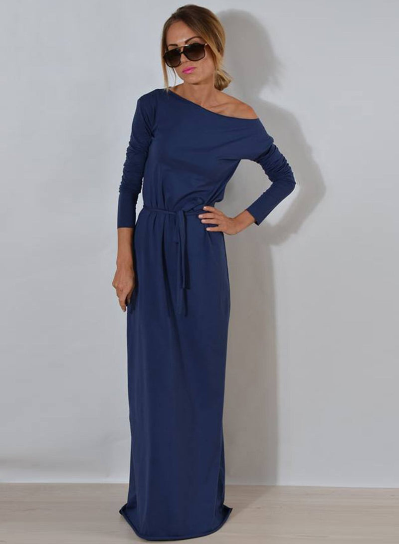 One Shoulder Maxi Dress